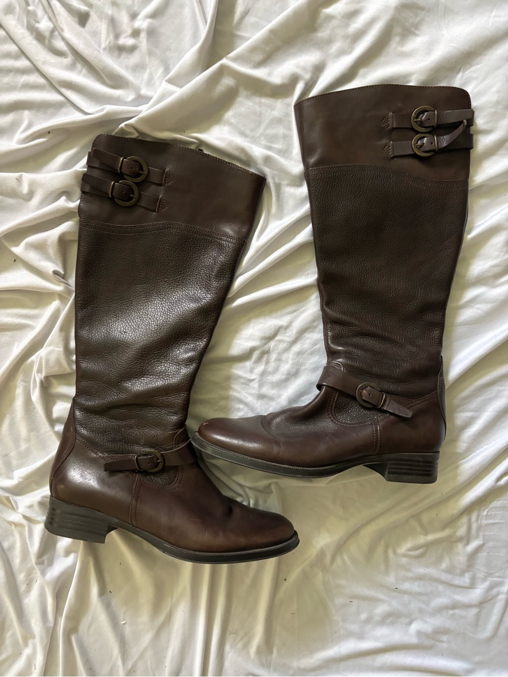 Aldo Brown Over-the-Knee Buckle Riding Boots
